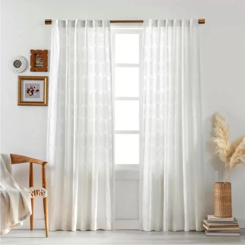 Opalhouse sheer curtain panel- white